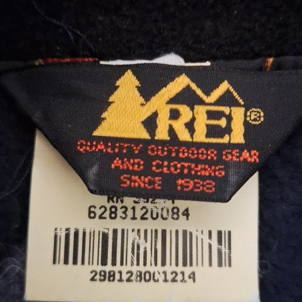 Vintage REI Navy Blue Polartec Fleece Full Zip Sweater Jacket L
